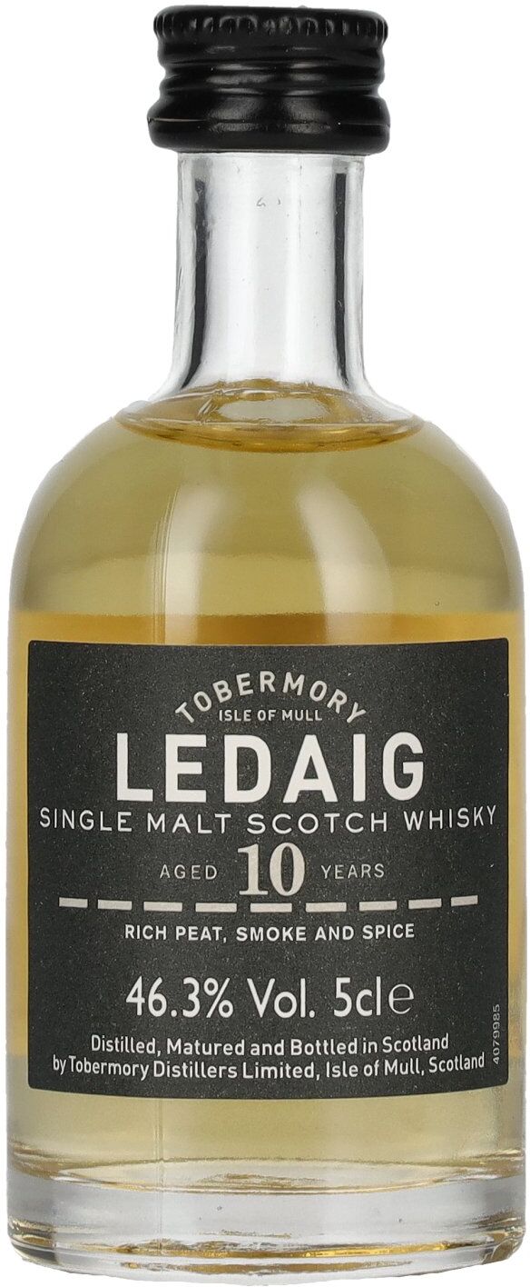 Ledaig Whisky Ledaig 10 Years Old Single Malt Scotch Whisky 46,3% Vol. 0,05l