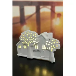 Doppelhaus Civorio Xmas 26,5cm LED cremeweiß