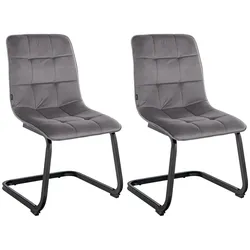 2er Set Esszimmerstuhl Vermont Samt