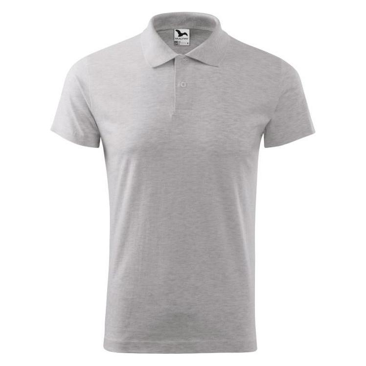 Malfini Single J. M MLI-20203 light gray melange polo shirt (XL) (53507033)