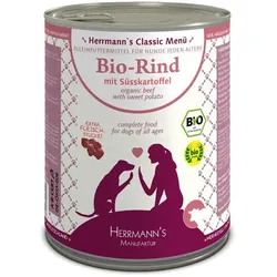 Herrmann's Classic 6x800g Dose Hundenassfutter Bio Rind mit Kartoffeln