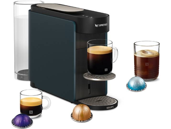 NESPRESSO Kapselmaschine Vertuo Up von Krups, 7 Tassengrößen, 3 Sekunden Aufheizzeit, schlankes Design, Coffee Creations Modus, Auto-Off, 1,4 l Wassertank