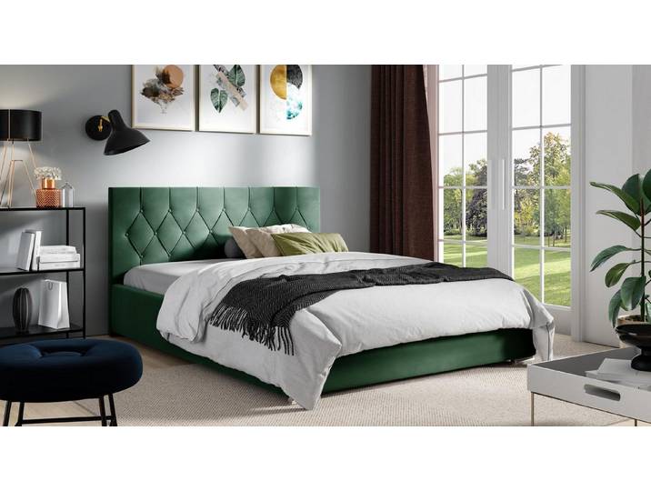 Xlmoebel Polsterbett Doppelbettgestell im eleganten Stoff-Design für modernen Schlafkomfort (Bett), Hergestellt in Europa