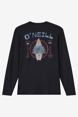 O'Neill s Retro Fish Upf Long Sleeve T-Shirt in Black, Size Medium, Elastane/Polyester