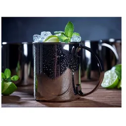 Moscow Mule Becher Set 2tlg, 1000 ml, schwarz