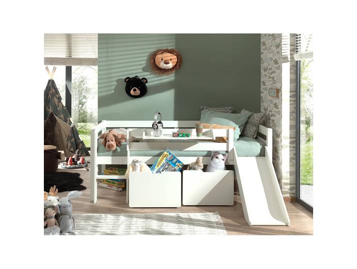 Kojenbett V 90 x 200cm Weiß/Weiß