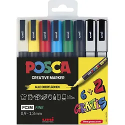 uni-ball POSCA PC-3M Acrylstift 0.9 - 1.3 mm Mehrfarbig