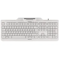 CHERRY KC 1000 SC kabelgebundene Tastatur mit Kartenlesegerät (USB, hellgrau)