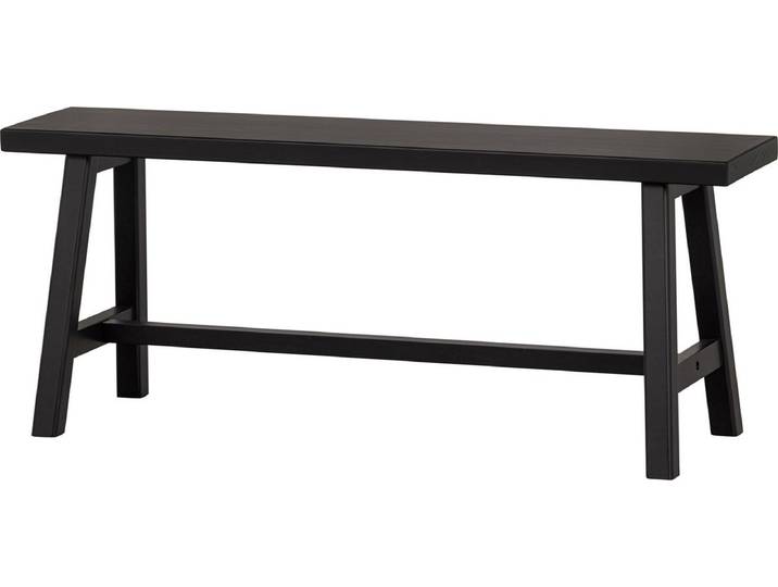 WOOOD Imme Bankje - Grenen - Zwart - 45x110x35