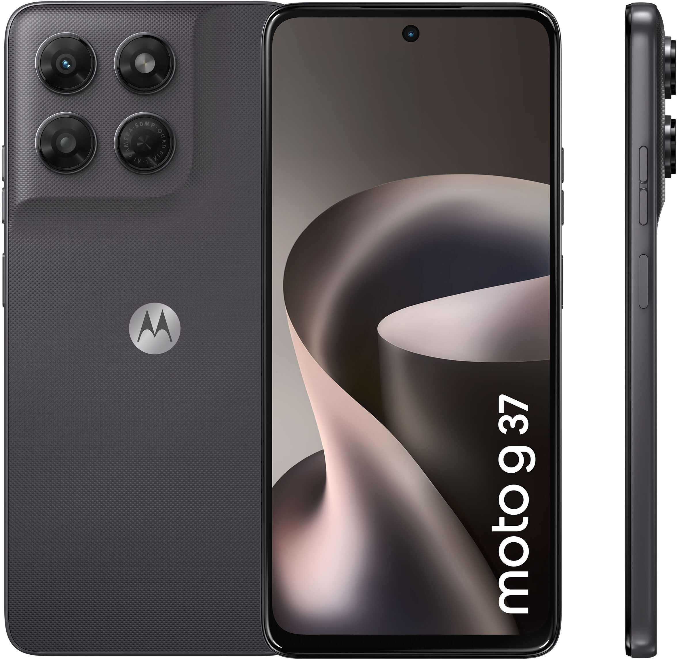 Motorola Smartphone "moto g37 128 GB", Energieeffizienz: A, schwarz (pantone impenetrable), 128 GB, Mobiltelefone, Smartphone pantone® impenetrable 128 GB