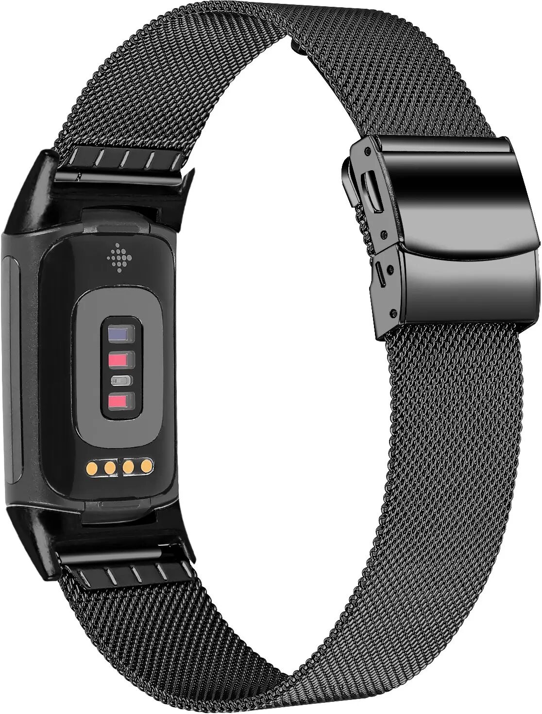INF Edelstahl-Uhrenarmband für Fitbit Charge5/6 Schwarz