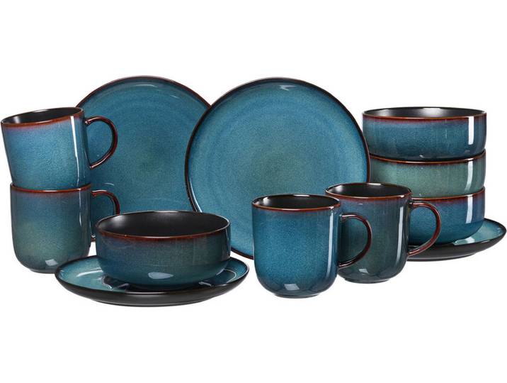 Frühstücksservice BALI 12-teilig blau