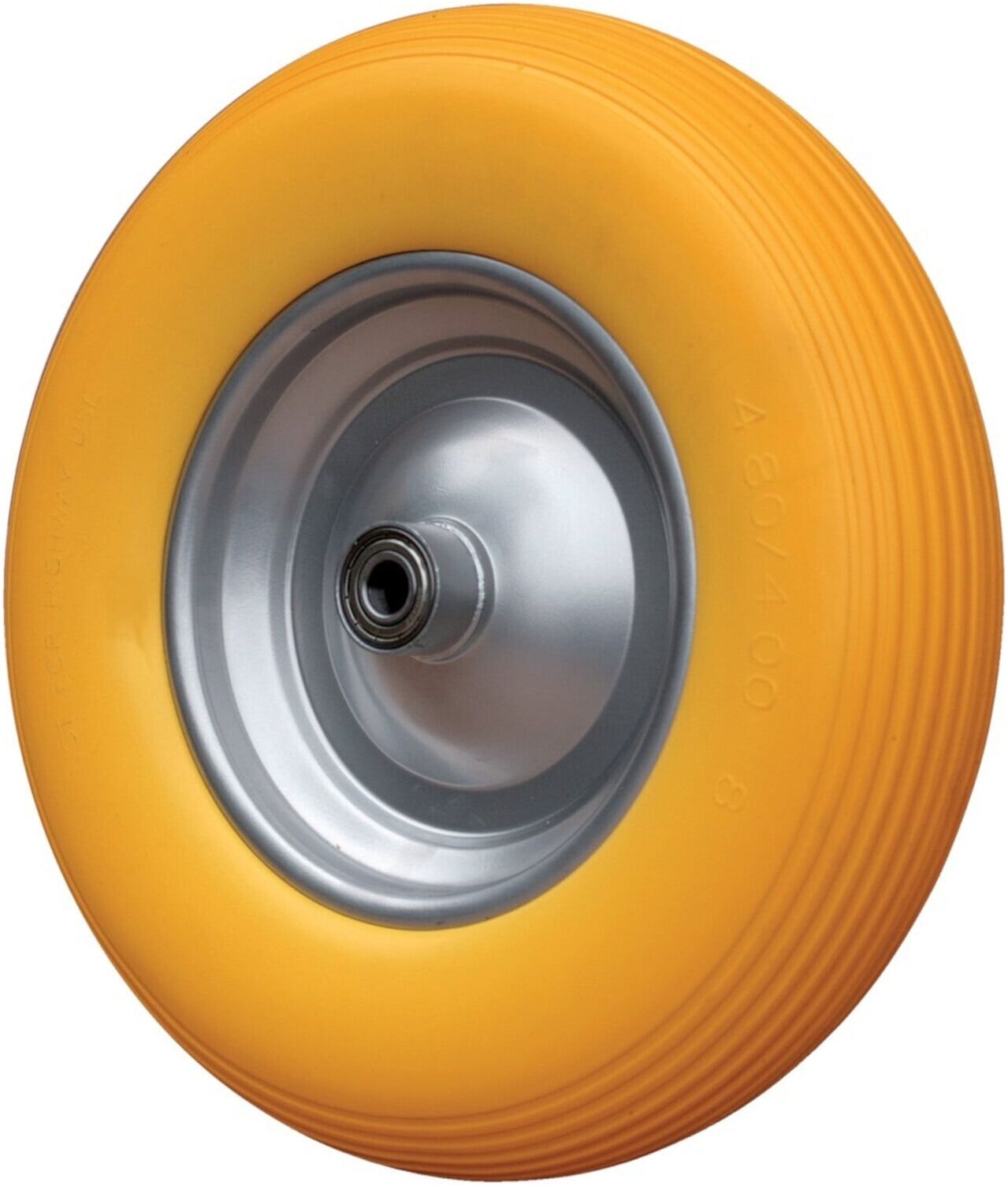 Rad vollgeschäumt 400/100 Kugellager u. Achse 17mm ; Carl Capito (10774)