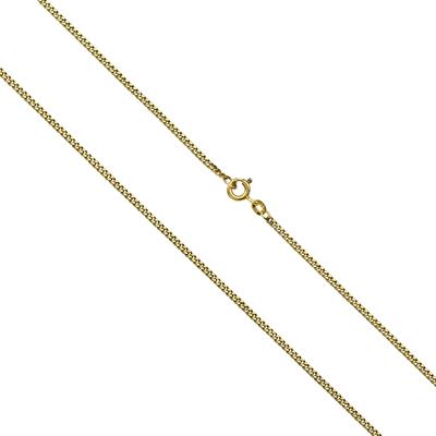 Collierkettchen VIVANCE "333 Gold Panzerkette diamantiert", gelb, Halsketten, Damen, 38cm, Gold, L: 38 B: 1,2mm, glänzend, B:1,2mm