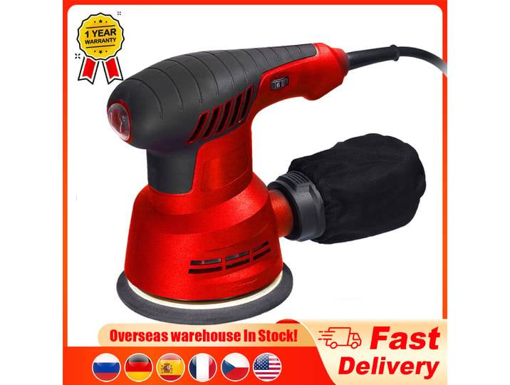 Ponceuse électrique orbite 300W, 5 pouces, 125mm, plaque de ponçage, ponceuse excentrique électrique, traitement du bois, meubles, Machine à polir pour voiture