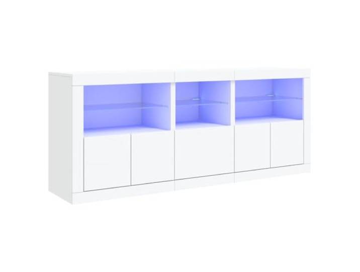 vidaXL Sideboard mit LED-Leuchten Weiß 162x37x67 cm