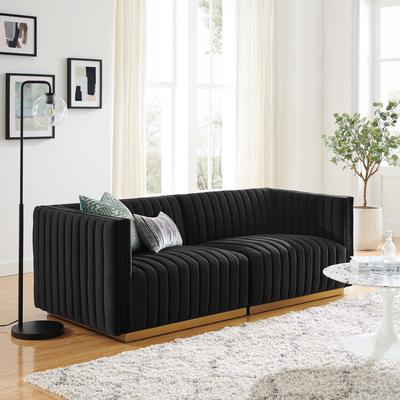 Modway Conjure Channel Tufted Performance Velvet Loveseat