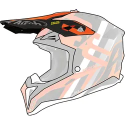 Airoh Aviator 3 Rainbow, Helmschirm - Matt-Orange/Schwarz