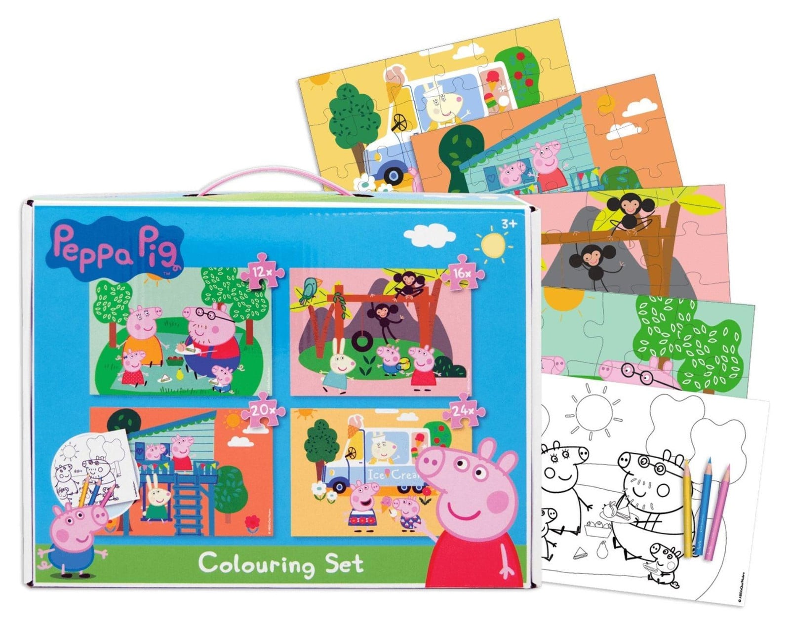 Eone Peppa Pig Puzzelset om in te kleuren