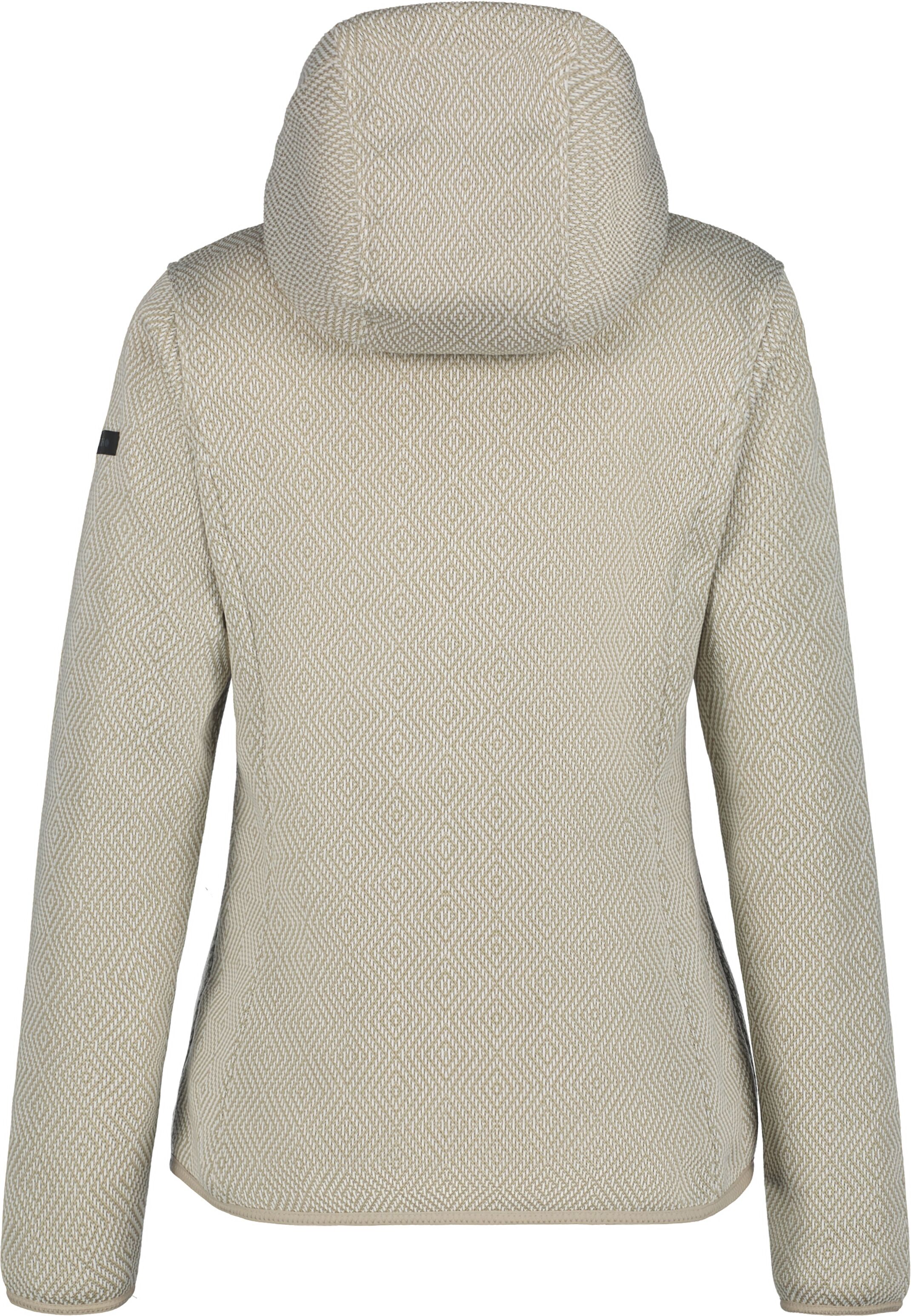 Fleecejacke ICEPEAK "ADRIAN", Damen, Gr. M, beige (cement), Obermaterial: 100% Polyester, Jacken Fleecejacke, schnell trocknendes Obermaterial aus Polyester