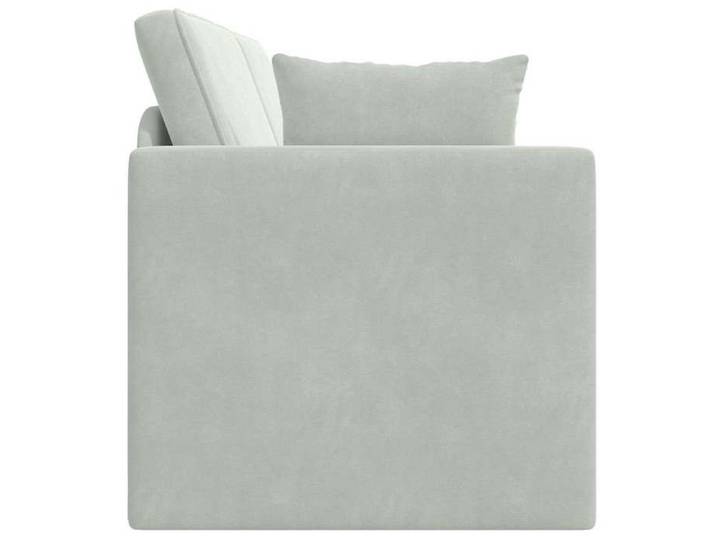 NEUF SOFA - DIVAN - Sofa-lit - Convertible en lit - au sol Gris clair 213 x 70 x 77cm Velours FR00_78399309393