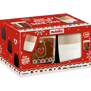 nutella nutella Geschenkset Tassenkuchen-Set, Designbecher und exklusives  -Glas, 200g