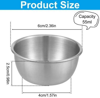 Uplift Essentials 12 Piece 304 Stainless Steel Sauce Dipping Bowl Set Individual Round Seasoning Cups 55ml