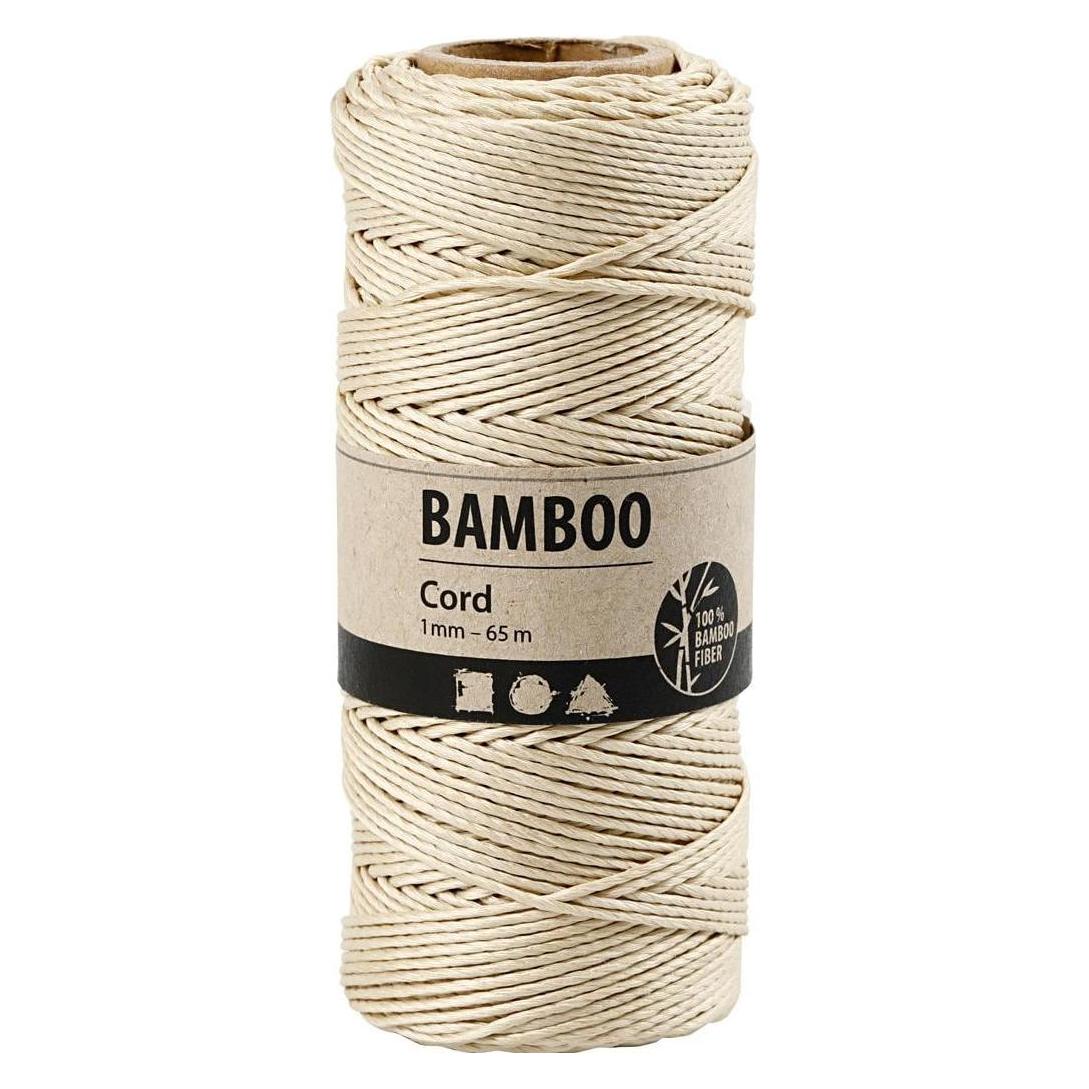 Creativ Company Bambuskordel 65 m Nature, 1 Stück (1 mm, 65 m) (503482)