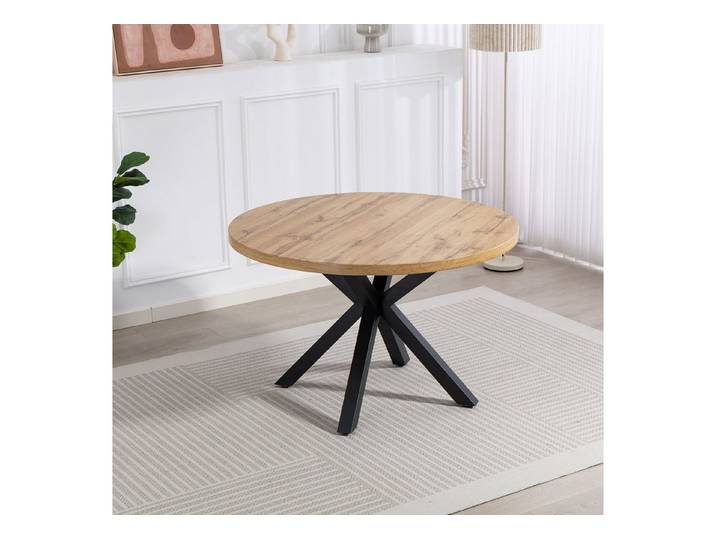 Duo Collection Esstisch Damira Tisch rund, Massives Metallgestell, Belastbarkeit bis 100 kg