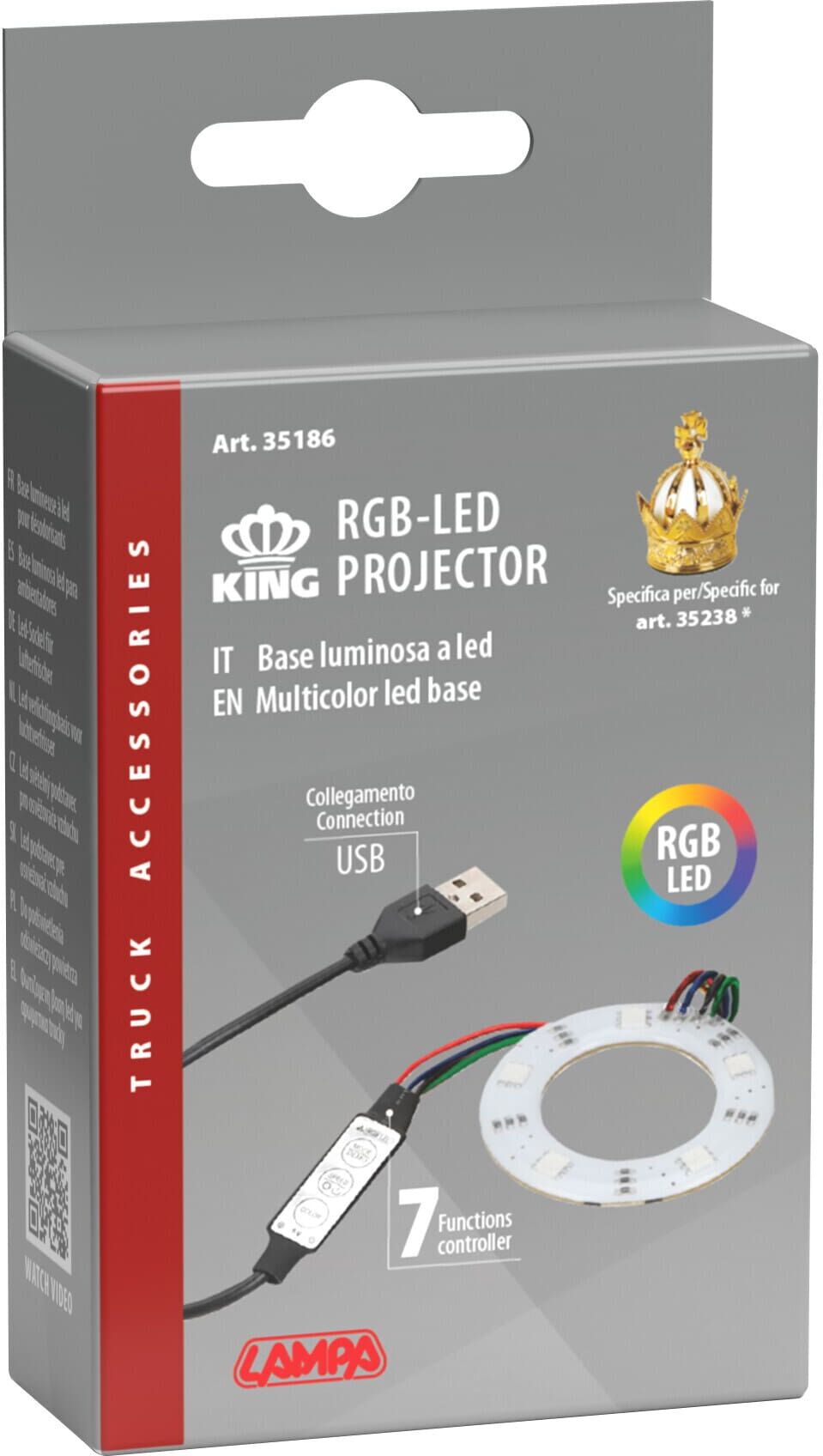 King Base Luminosa a Led RGB USB