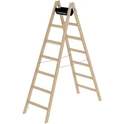 Günzburger Steigtechnik Sprossen-Stehleiter Holz 2x7 Sprossen
