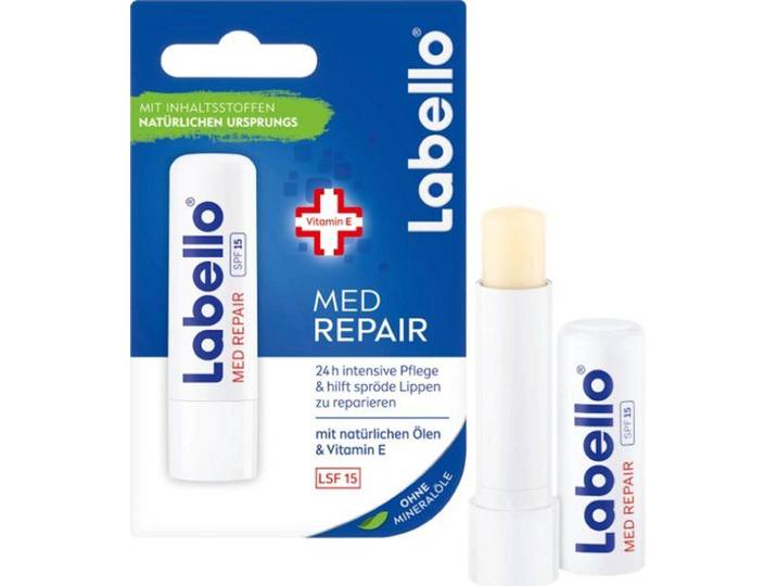Labello Med Repair - Lippenbalsem - 24H Verzorging - SPF 15 - Stick - Wit