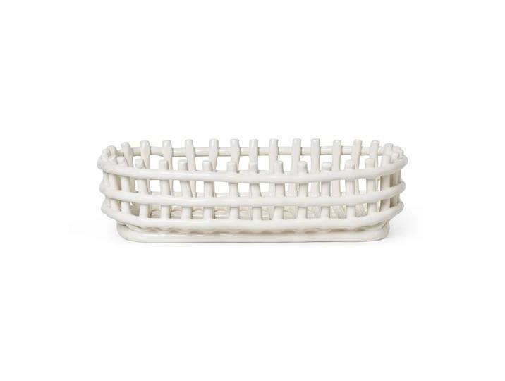 Ferm Living - Keramik Korb oval, off-white