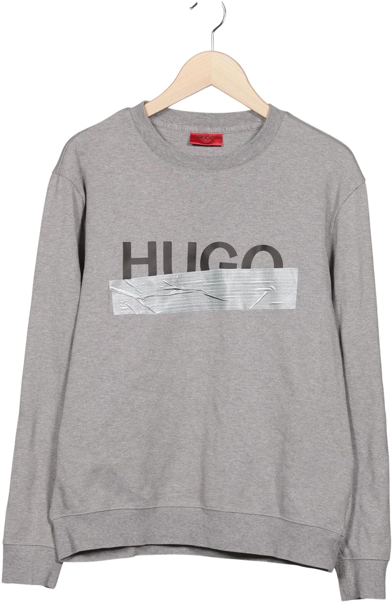 Hugo by Hugo Boss Herren Sweater, Grau, Gr. M, Baumwolle - Second Hand