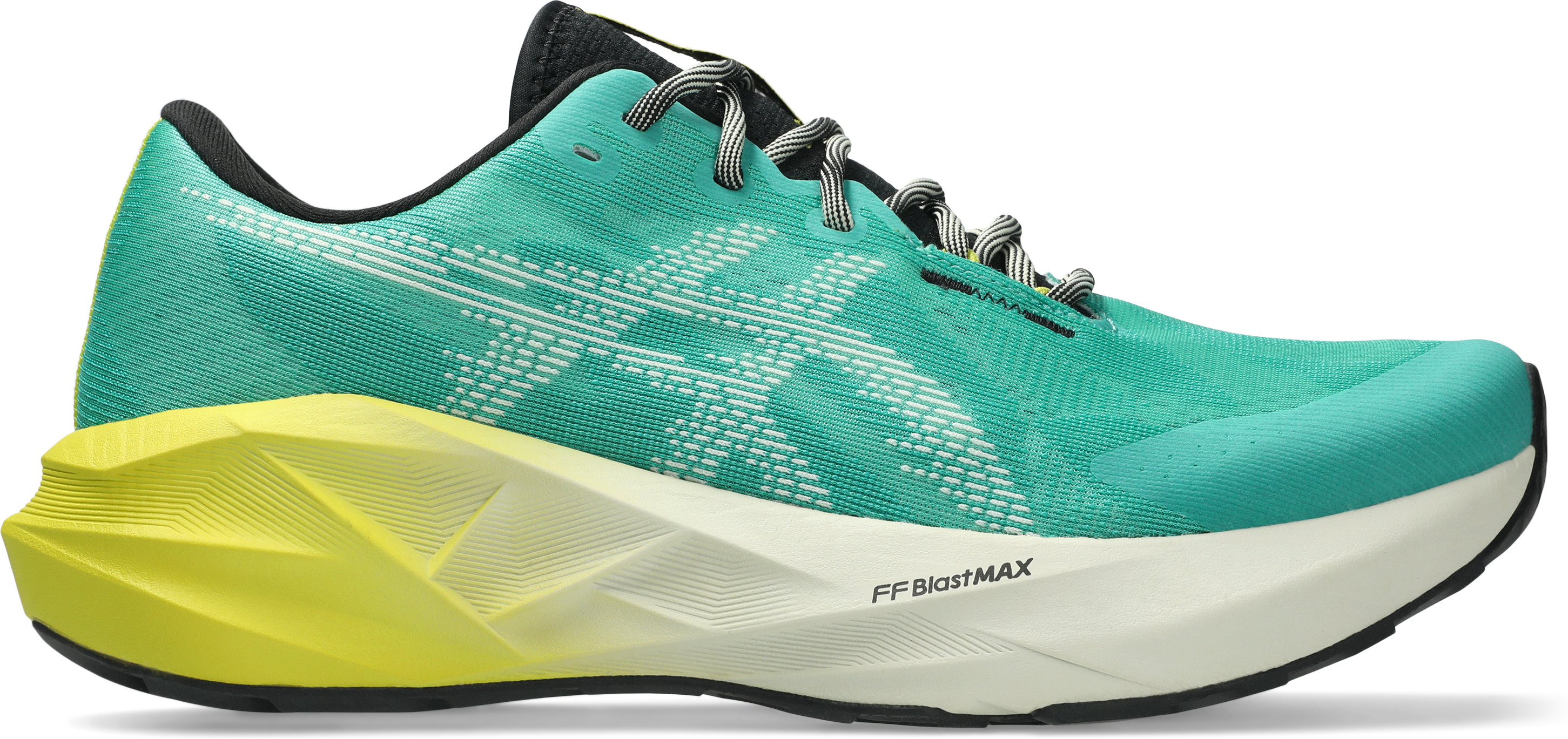 Laufschuh ASICS "NOVABLAST 5 TR", Herren, Gr. 49, grün (aurora grün, light dust), Synthetik, Schuhe Laufschuh, für hervorragende Energierückgabe und mehr Traktion aurora grün, light dust 49