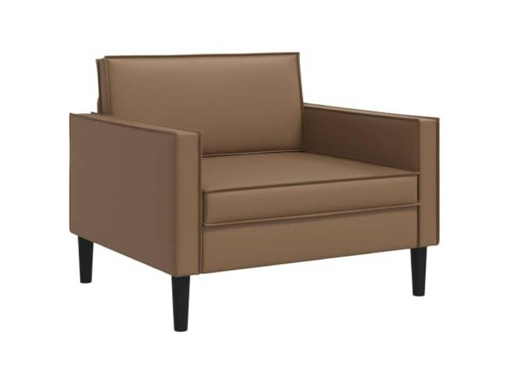 HFXHIJXQ XL Sessel Cappuccino KunstlederRelaxsessel Fuer Wohnzimmer Bequemer Einzelsessel mit Schaumstoffpolsterung und stabiler Holz-Metall-Konstruktion fuer Schlafzimmer und Leseecke.
