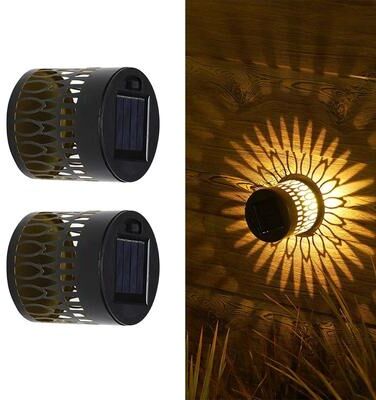 Uplift Picks Solar Outdoor Wall Light Projects Elegant Patterns Across Gardens And Patios b (2 Pcs)