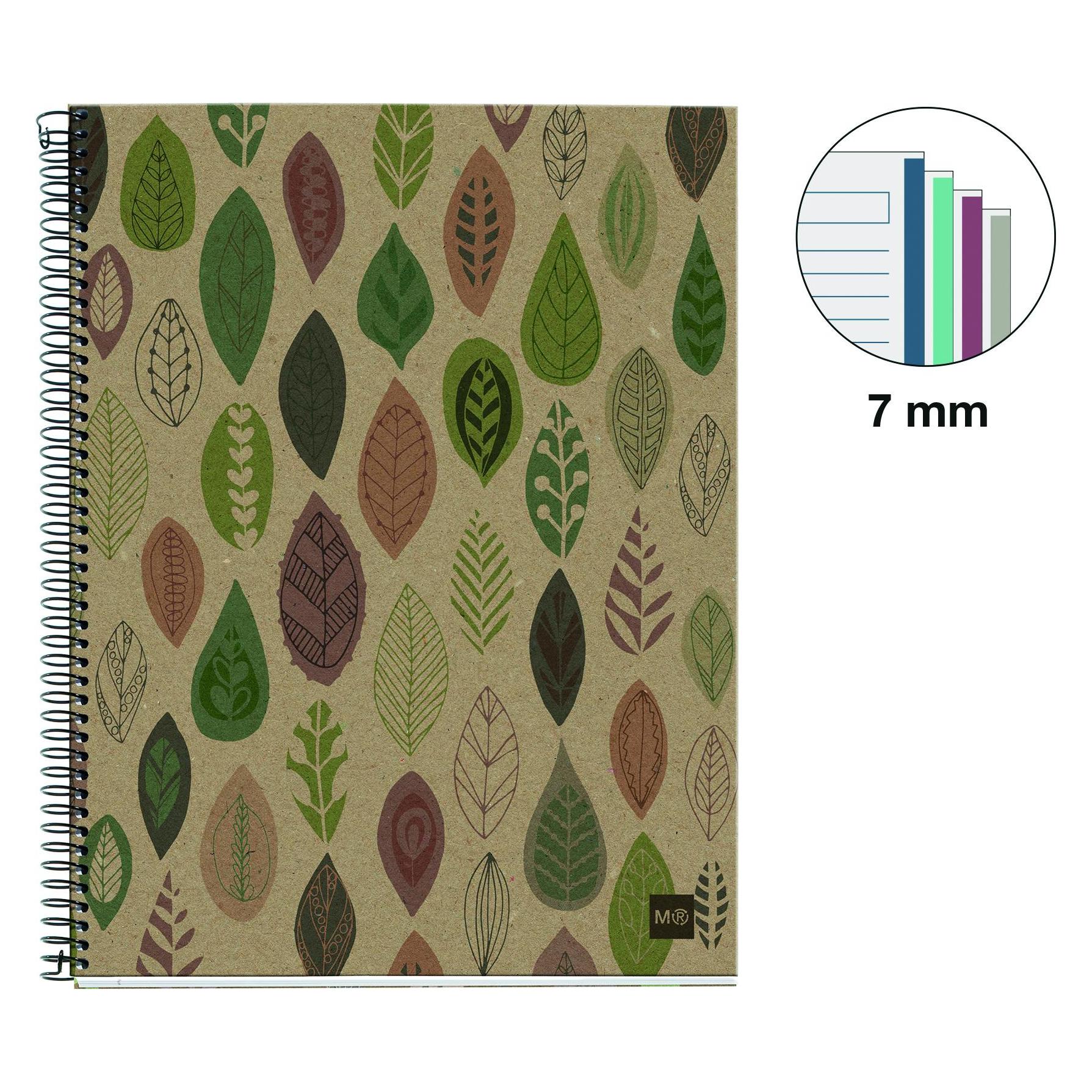 Maul ECO Design NB4 ECOLEAVES Recycle HOR farbig (A5, Liniert, Kein Einband) (A2934)