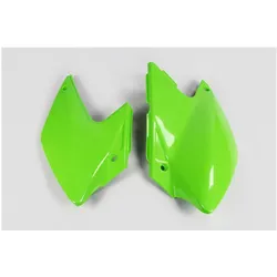 UFO, Motorrad Zubehör, UFO-Heckseitenverkleidungen für Kawasaki KLX 450R '07-'25, Farbe Grün