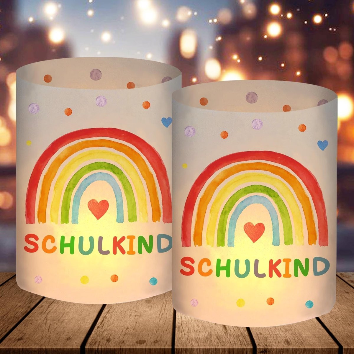 Solidchoice Set van 12 Windlichten voor Kinderfeestjes