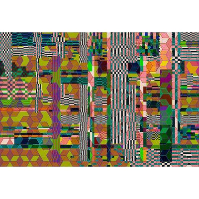 Fototapete LIVING WALLS "Walls by Patel Mirage", bunt (bunt, grün), B:4m L:2,7m, Vlies, Tapeten, Vlies, Wand