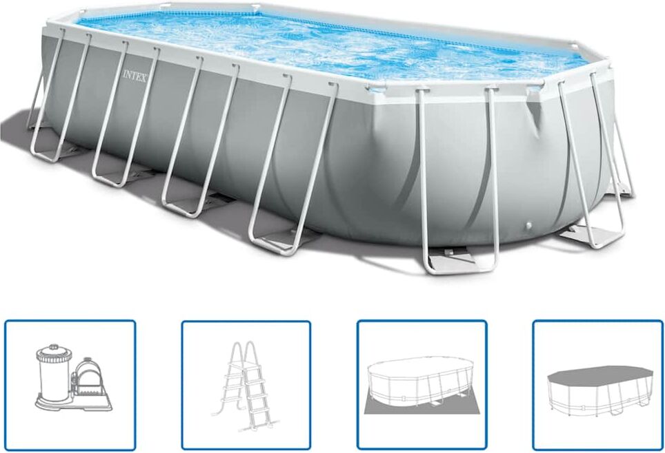 INTEX Ensemble de piscine ovale 610x305x122 cm 26798GN