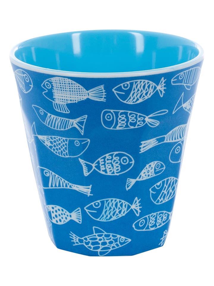 Overbeck and Friends Becher "Crazy Fish" in Dunkelblau - 250 ml - onesize