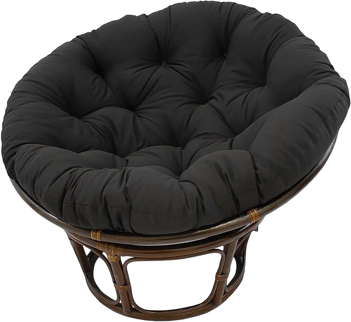 Rond Stoelkussen Papasan - Zwart - 120 x 120 cm
