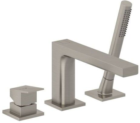 Kludi DECUS Wannenfüll- und Brausearmatur 54447N575 3-Loch entf. Befüllung Steel Brushed Nickel
