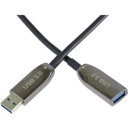 PremiumCord USB 3.0 prodlužovací optický AOC kabel A/Male - A/Female 15m (15 m, USB 3.2 Gen 1), USB Kabel