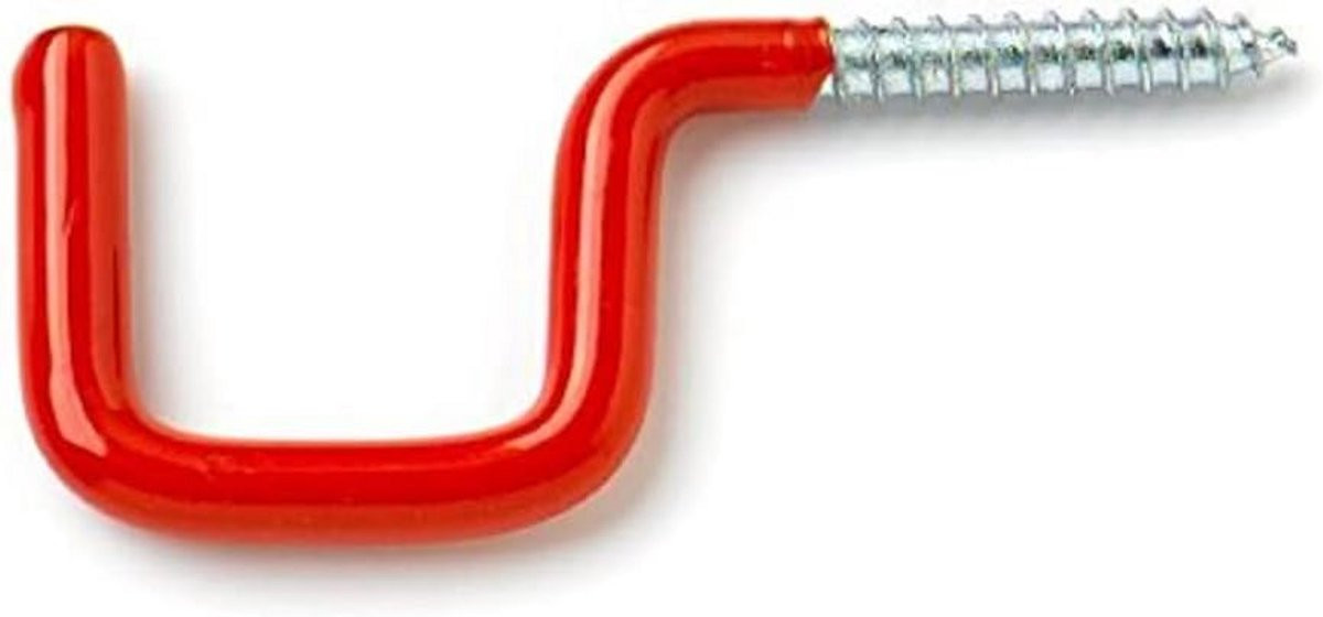 Bulk Hardware bh05323 Vierkante haken, klein, rood, set van 2 stuks