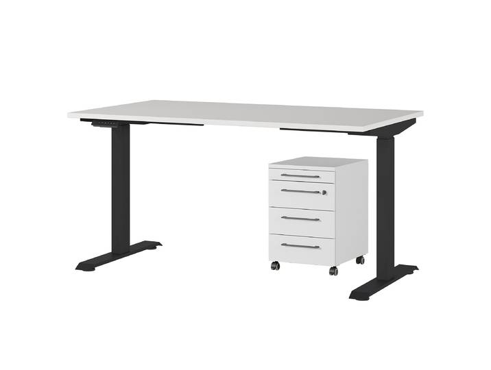 Ensemble de bureau Agenda - Type A 140cm Gris/Gris lumineux