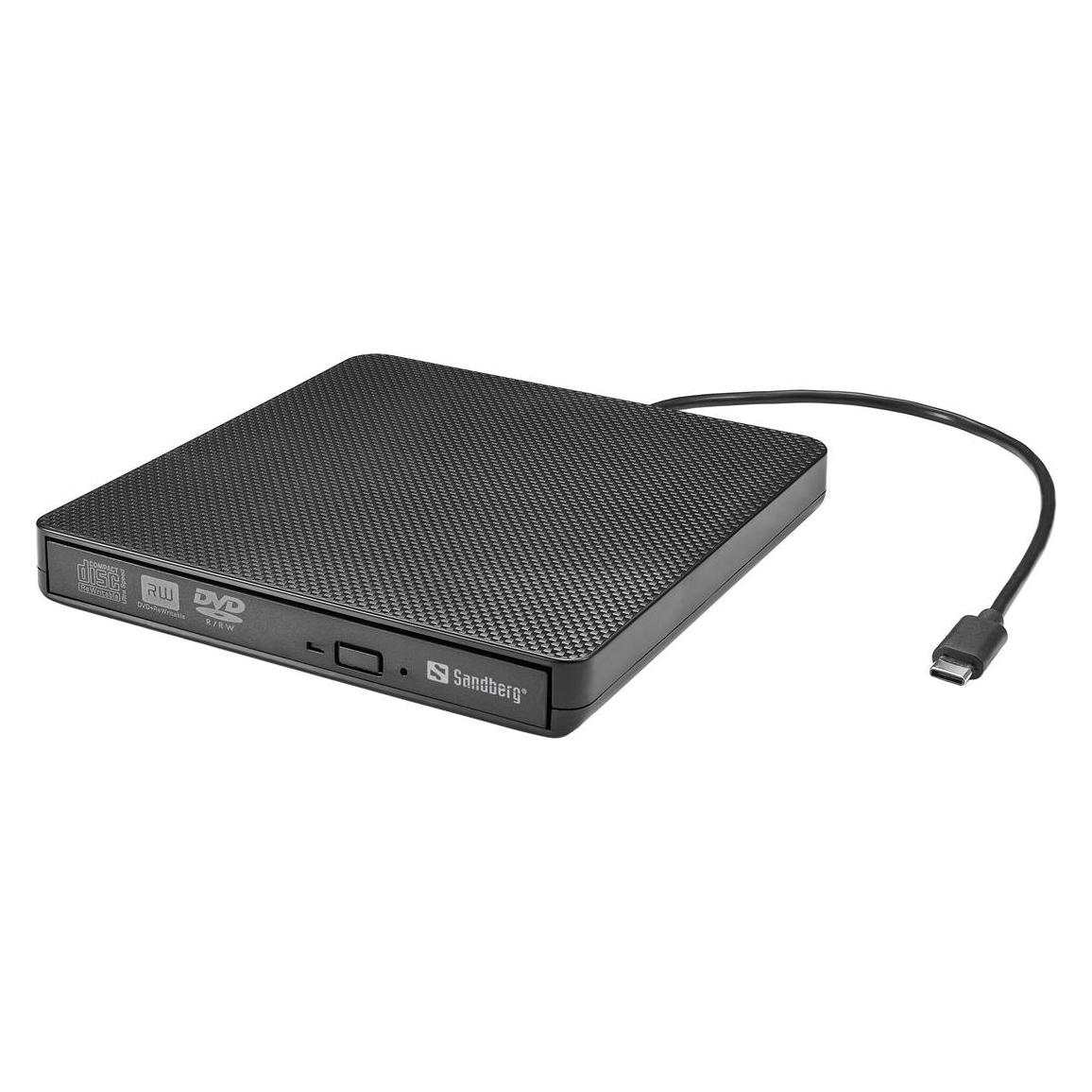 Sandberg USB-C/A DVD Drive (CD Brenner, CD Laufwerk, DVD Brenner, DVD Laufwerk) (136-62)