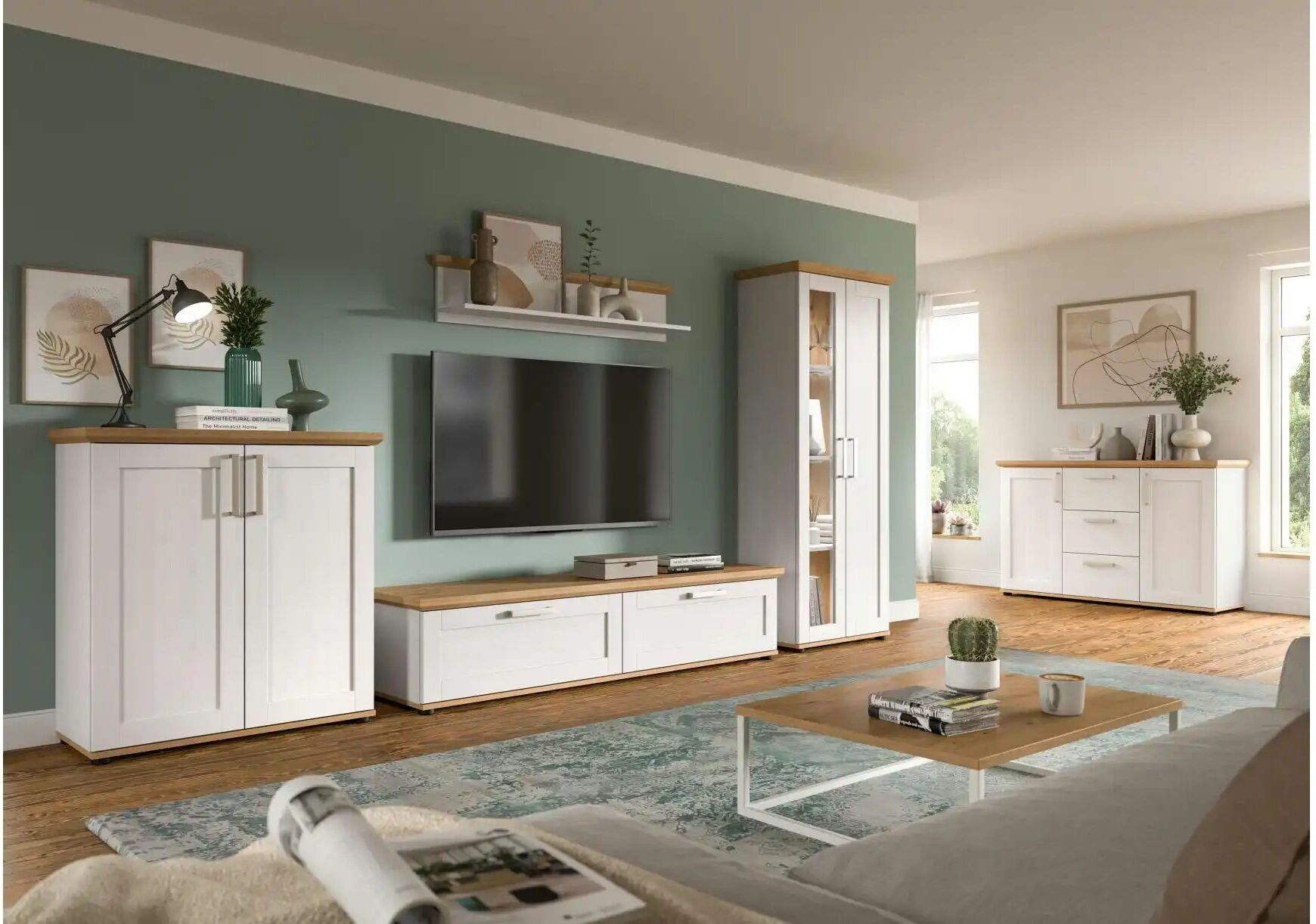 Höffner Sideboard   ¦ holzfarben ¦ Maße (cm): B: 129 H: 80
